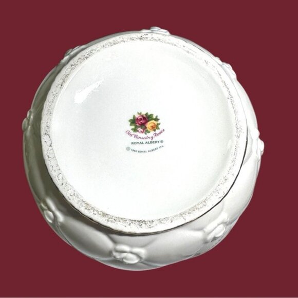 Royal Albert Old English Roses Rosebud Ceramic Planter (H6.5”) (EUC) - Picture 6 of 7